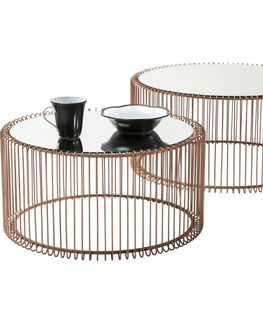 Konferenční stolky KARE Design Konferenční stolek Wire Copper (2/Set)