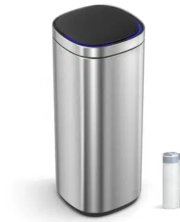 Odpadkové koše SONGMICS Bezdotykový odpadkový koš s pohybovým senzorem MOTION 50 l stříbrný