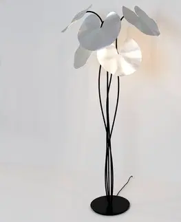 Stojací lampy Holländer Stojací lampa Controversia LED, stínidlo stříbrná