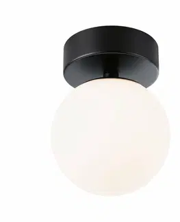 LED stropní svítidla PAULMANN Selection Bathroom LED stropní svítidlo Gove IP44 3000K 230V 5W černá mat/satén