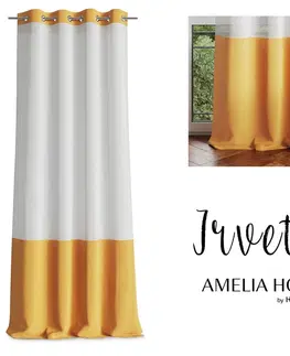 Záclony Záclona AmeliaHome Irvette žlutá, velikost 140x250