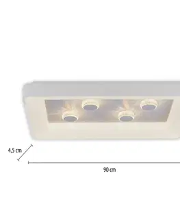 Stropní svítidla JUST LIGHT. LED stropní svítidlo Vertigo, CCT, 90x60 cm, bílá