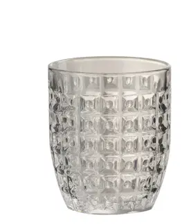 Sklenice Reliéfní transparentní sklenička Embossed - Ø9*10cm / 250ml J-Line by Jolipa 3684