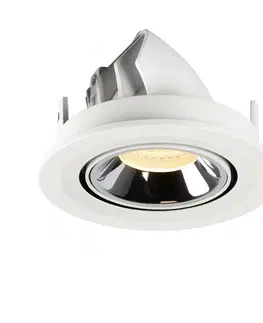 LED podhledová svítidla SLV BIG WHITE NUMINOS GIMBLE S zápustné stropní svítidlo bílé/chrom 3000 K 55° 1005902