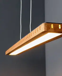 Závěsná světla Eco-Light Závěsné LED svítidlo Solaris 3-Step-dim wood 70 cm