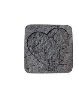 Prkénka a krájecí desky 6ks šedé korkové podtácky srdce ve stromu Hearts grey - 10*10*0,4cm Mars & More SCOZBHS