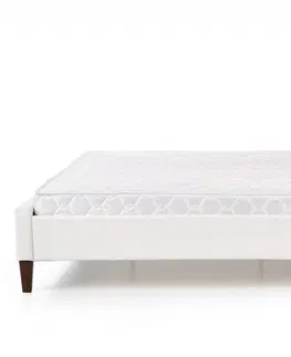 Postele HALMAR Čalouněná postel Samara 160x200 dvoulůžko bílá