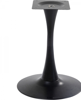 Kulaté jídelní stoly KARE Design Stolová podnož Schickeria - černá, Ø80cm