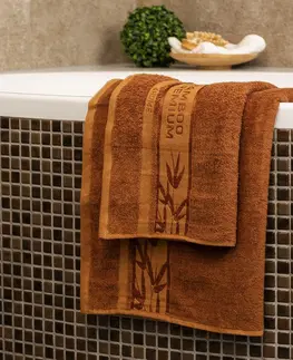 Ručníky 4Home Sada Bamboo Premium osuška a ručník hnědá, 70 x 140 cm, 50 x 100 cm
