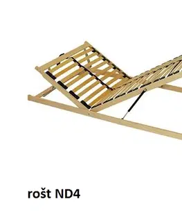 Postele New Design Manželská postel CASSA 160 | ND4 Varianta: s roštem ND4 / s matrací CONTINENTAL