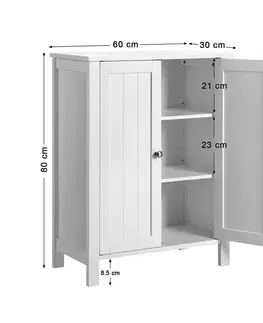 Koupelnový nábytek SONGMICS Koupelnová skříňka Agnes 60x30x80 cm bílá