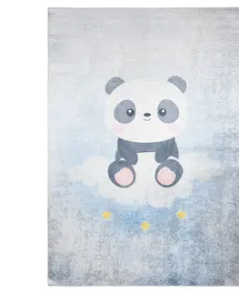 Dětské koberce Dětský koberec s roztomilou pandou na obláčku