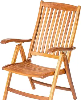 Zahradní židle a křesla DEOKORK Zahradní teakové křeslo REGINA