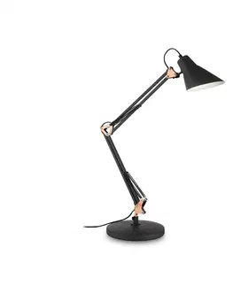 Stolní lampy do kanceláře Ideal Lux SALLY TL1 NERO LAMPA STOLNÍ 061160