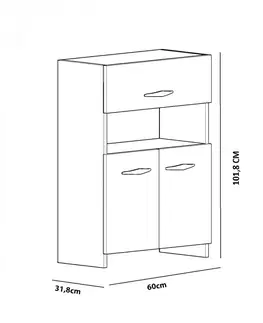 Kuchyňské dolní skříňky Hanah Home Kuchyňská skříňka ANI 60 cm bílá