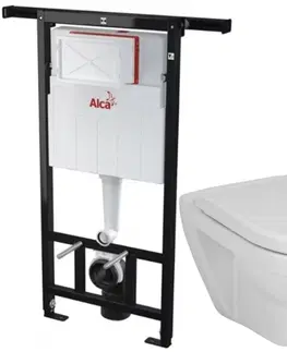 WC sedátka ALCADRAIN Jádromodul předstěnový instalační systém bez tlačítka + WC JIKA LYRA PLUS + SEDÁTKO DURAPLAST AM102/1120 X LY6