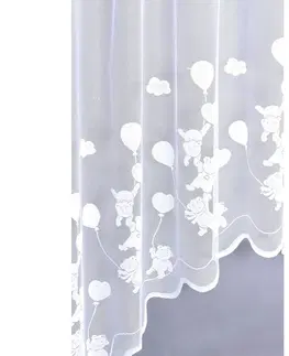 Záclony Hotová záclona, Balónky, bílá 220 x 120 cm