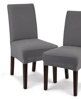 Doplňky do ložnice 4Home Multielastický potah na židli Comfort šedá, 40 - 50 cm, sada 2 ks