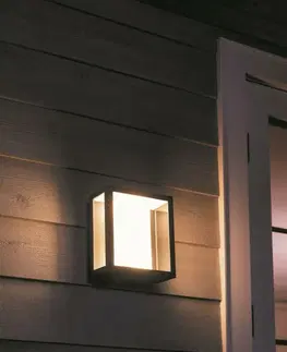 Chytré osvětlení Hue LED White and Color Ambiance Venkovní nástěnné svítidlo Philips Impress 17430/30/P7 černé 2200K-6500K RGB