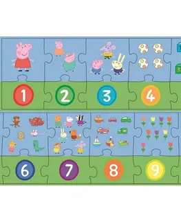 Puzzle Trefl Vzdělávací puzzle Čísla Prasátko Peppa, 20 dílků