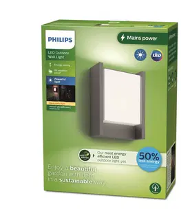 Venkovní nástěnná svítidla Philips Venkovní nástěnné svítidlo Philips LED Arbour UE, 1 světlo 2 700 K