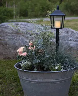Venkovní dekorativní svítidla STAR TRADING LED hřbitovní lucerna Flame Lantern, výška 52 cm