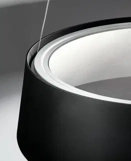 Závěsná světla Stilnovo Závěsné svítidlo Stilnovo Oxygen LED, černé, Ø 56 cm