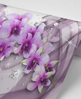 Tapety květiny Tapeta fialové květiny na abstraktním pozadí