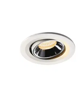 LED podhledová svítidla SLV BIG WHITE NUMINOS MOVE S zápustné stropní svítidlo bílé/chrom 2700 K 40° 1005333