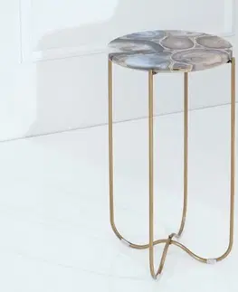 Luxusní a designové příruční stolky Estila Luxusní Achátový stolek Jaspis 35cm