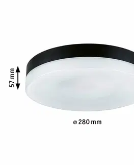 LED stropní svítidla PAULMANN LED stropní svítidlo 3-krokové-stmívatelné Amalie 2700K 230V 16W stmívatelné černá mat