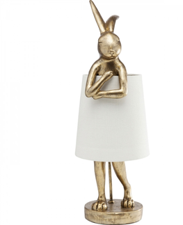 Designové stolní lampy a lampičky KARE Design Stolní lampa Animal Rabbit Gold