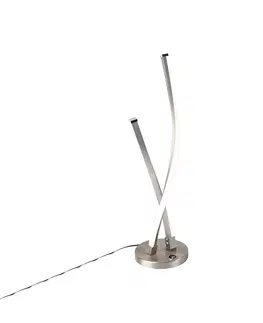 Stolni lampy Designová stolní lampa z oceli včetně LED a dotykového stmívače - Paulina
