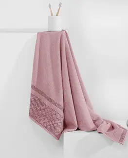 Ručníky Bavlněný ručník AmeliaHome Volie růžový, velikost 50x90