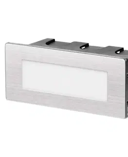 Vestavná svítidla do stěny EMOS LED orientační vestavné svítidlo 115×70 1,5W neutr.bílá IP65 1545000100