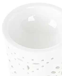 Svícny Porcelánová aromalampa Whittle bílá, 8,5 x 12 cm