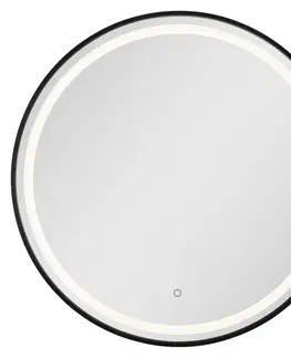 Koupelnová zrcadla HOPA Zrcadlo s LED osvětlením TANNA BLACK OLNZTAN70B