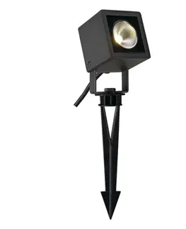 LED reflektory SLV BIG WHITE NAUTILUS, venkovní svítidlo s trnem, LED, 3000K, IP65, hranaté, antracit, 9 W 231035