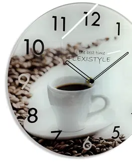 Kuchyňské hodiny Kvalitní kuchyňské hodiny s kávou 30 cm