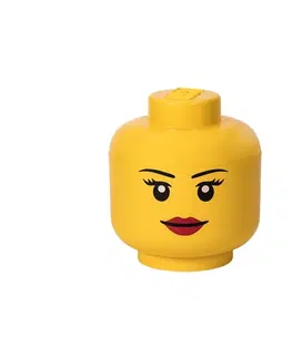 Boxy na hračky LEGO Storage - úložná hlava (velikost L) - dívka