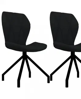 Židle Jídelní židle 2 ks umělá kůže Dekorhome Šedá