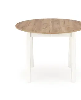 Jídelní stoly HALMAR Rozkládací jídelní stůl RINGO řemeslný dub/bílý