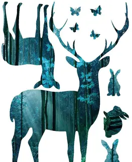 Nálepky Dekorační nálepky na stěnu jelen
