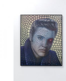 Obrazy celebrit KARE Design Zarámovaný obraz Elvis Presley Rock and Roll Star (3D efekt) 70x57cm