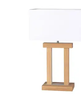 Lampy   7781974-LED Stmívatelná stolní lampa 1xE27/40W+2xLED/7,5W/230V dub 