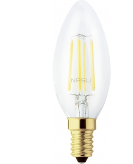 LED žárovky NASLI plnospekrální LED žárovka svíčková 4W E14 6000K 230V Ra91