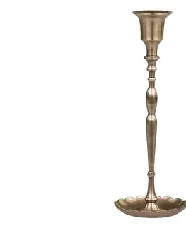 Svícny Mosazný antik kovový svícen na úzkou svíčku - 8*20cm Chic Antique 71060013 (71600-13)