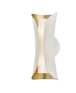 Designová nástěnná svítidla HUDSON VALLEY nástěnné svítidlo JOSIE ocel/sklo zlatá/bílá/opál G9 2x35W H315102-GL/WH-CE