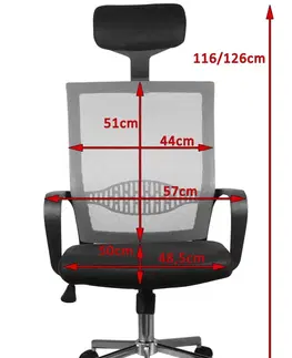Kancelářské židle Ak furniture Kancelářská židle OCF-9 červená