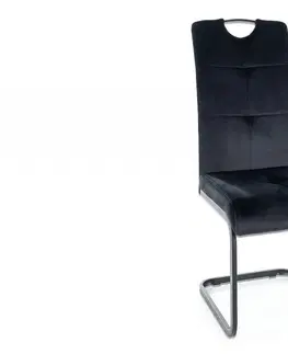 Jídelní sety Jídelní židle AXO VELVET Signal Černá